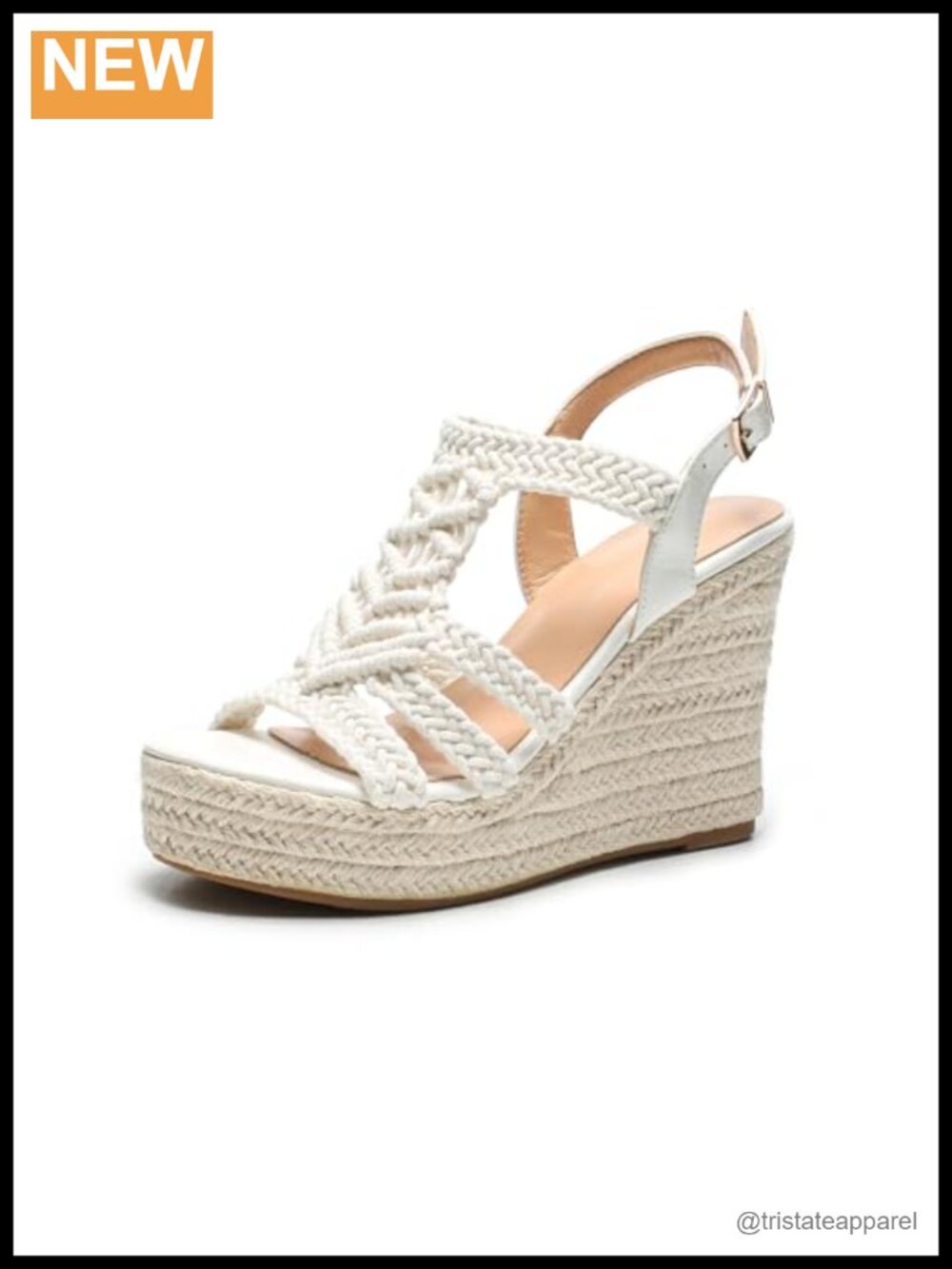 Women's Espadrille Wedge Sandals Braided Platform Slingback Buckle Open Toe